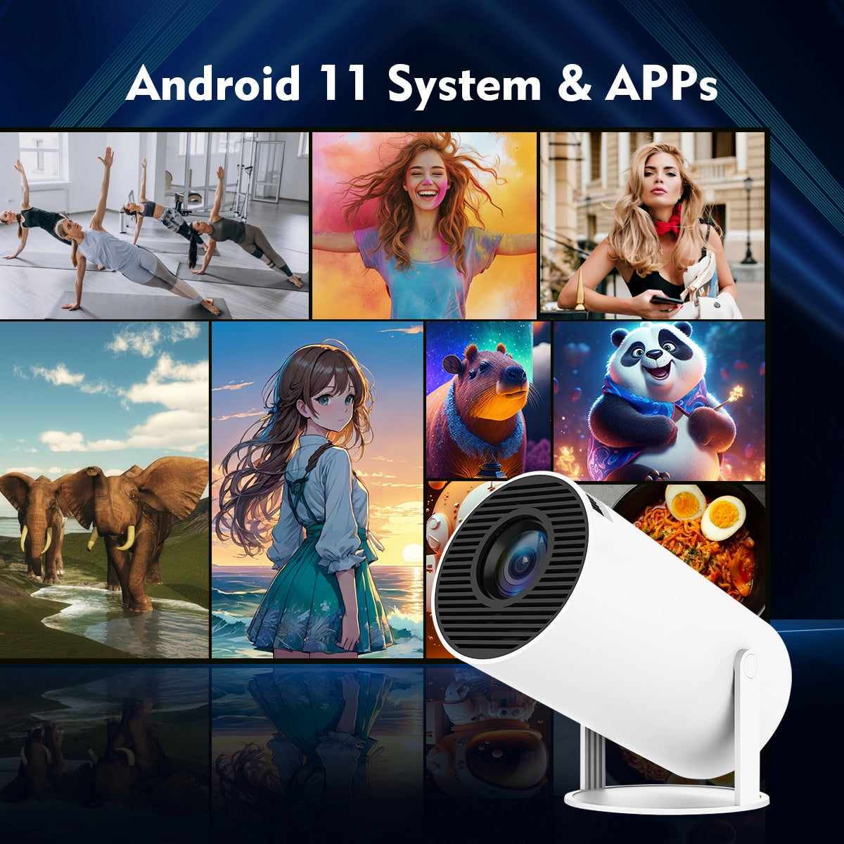 Projector 4k Android 11