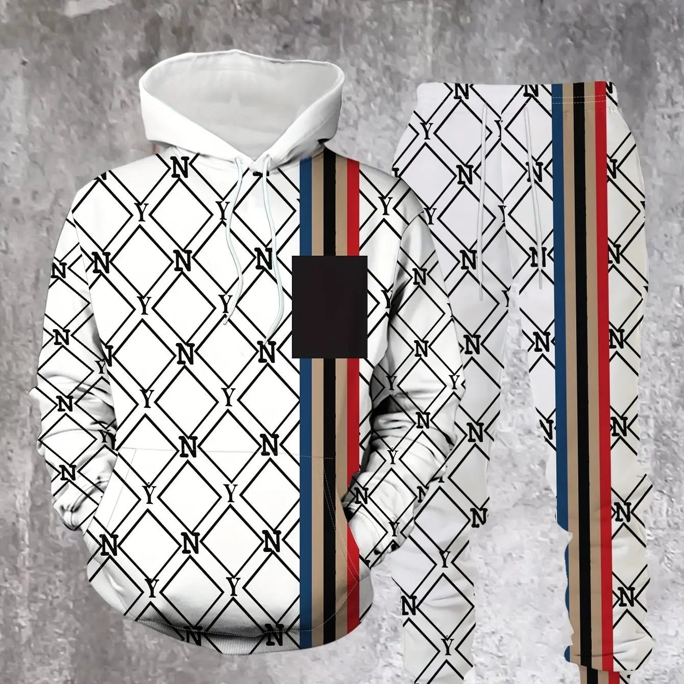 Men's Fashion 3D Funny Graphic Print Hooded Sweatshirt Hoodie