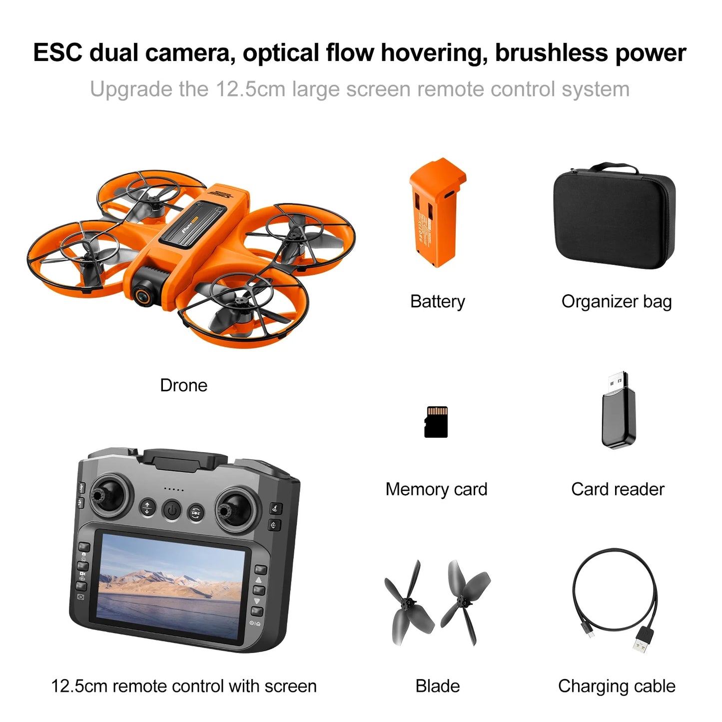 S156 Drone with Screen Brushless Optical Stream Positioning