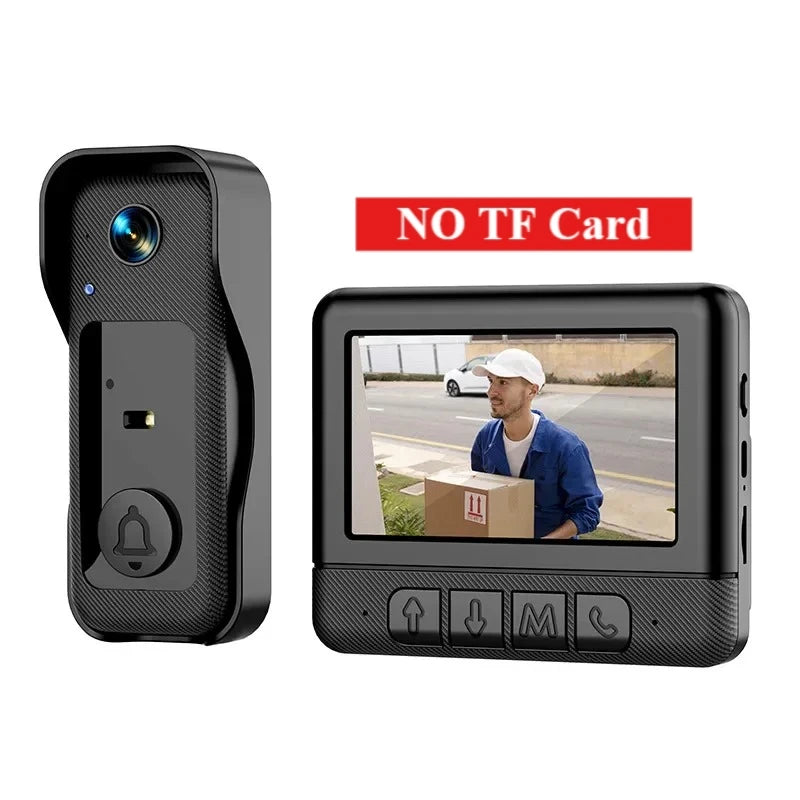 4.3'' IPS Screen Video Doorbell 2.4G Wireless Bell Night Vision