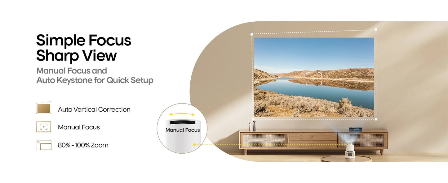 Metazonpro Mini Projector 4k