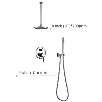 Black Shower System Set Bathroom Faucet Mixer Diverter