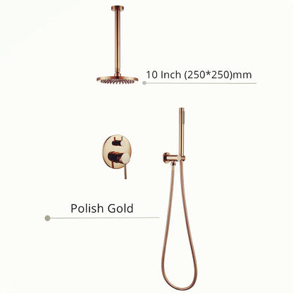 Black Shower System Set Bathroom Faucet Mixer Diverter