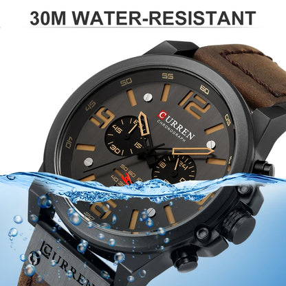 CURREN Mens Watches Top Luxury Brand Waterproof Sport
