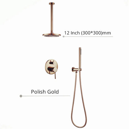 Black Shower System Set Bathroom Faucet Mixer Diverter