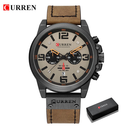 CURREN Mens Watches Top Luxury Brand Waterproof Sport