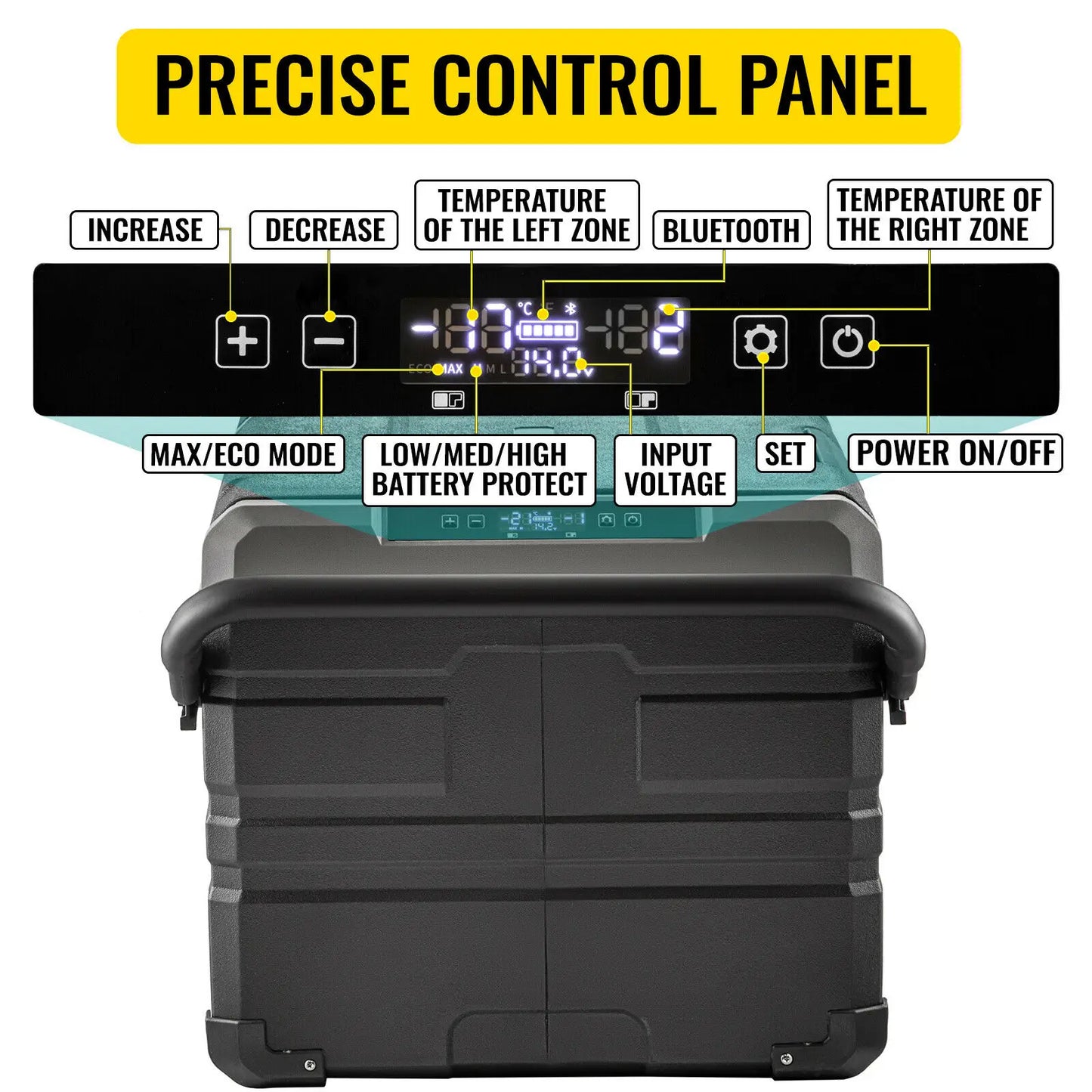 SucceBuy 75L 95L Small Car Fridge Portable Mini Dual Storage