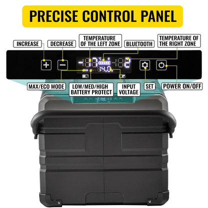 SucceBuy 75L 95L Small Car Fridge Portable Mini Dual Storage