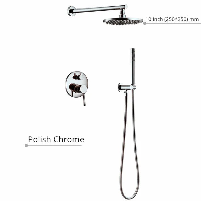 Black Shower System Set Bathroom Faucet Mixer Diverter