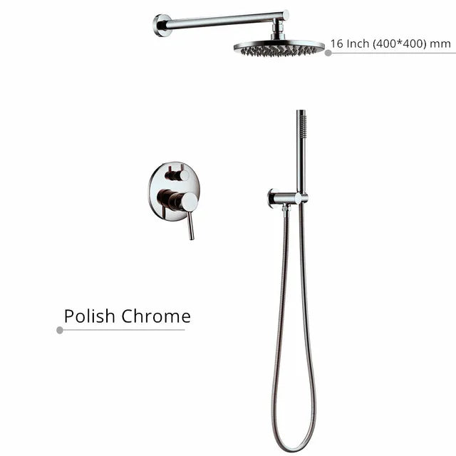 Black Shower System Set Bathroom Faucet Mixer Diverter