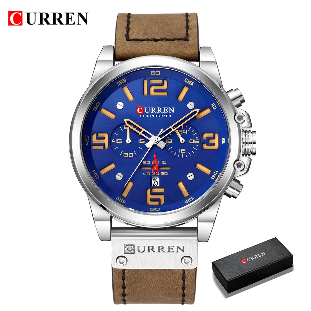 CURREN Mens Watches Top Luxury Brand Waterproof Sport