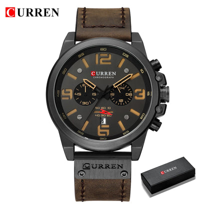 CURREN Mens Watches Top Luxury Brand Waterproof Sport