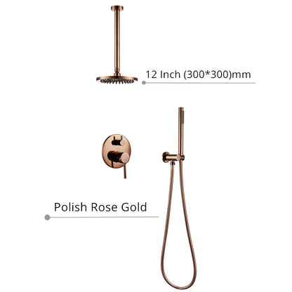 Black Shower System Set Bathroom Faucet Mixer Diverter