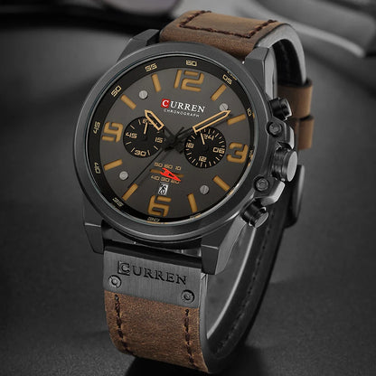 CURREN Mens Watches Top Luxury Brand Waterproof Sport
