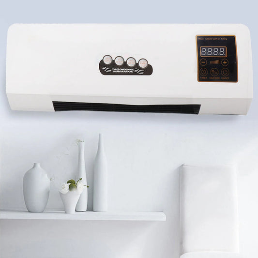 Wall Mounted Air Conditioning Hot Fan 10m Remote Control 1800W Air Conditioner Heater for Bedroom