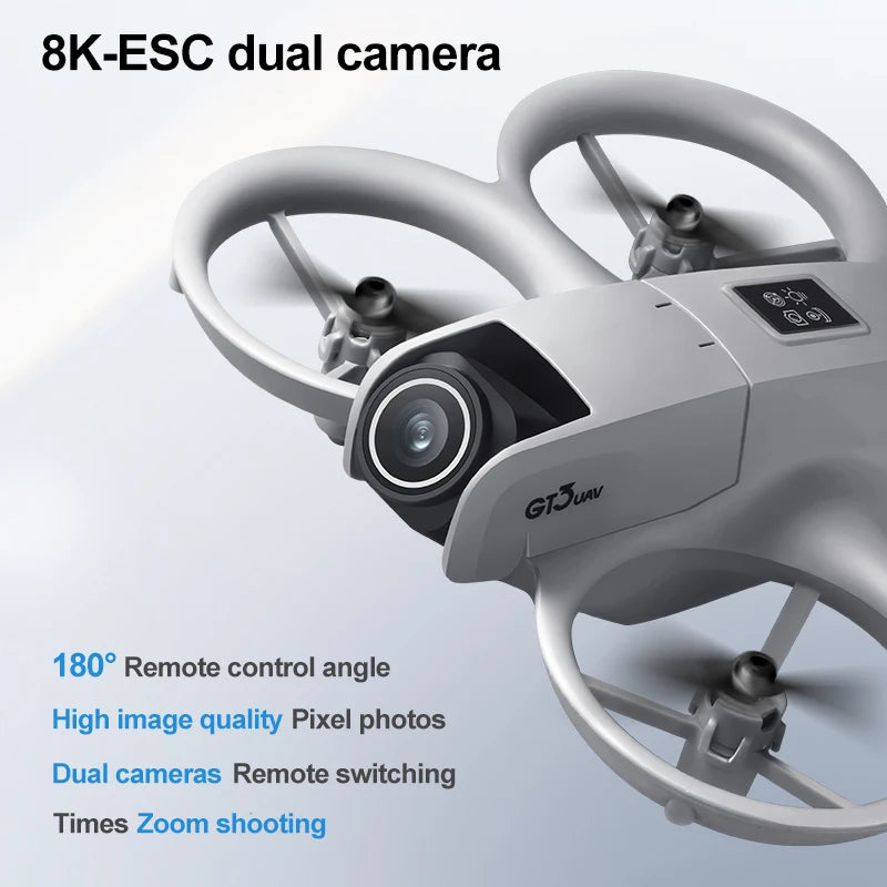 NEW GT3 Mini Foldable Drone With Lights 8k Aerial Photography