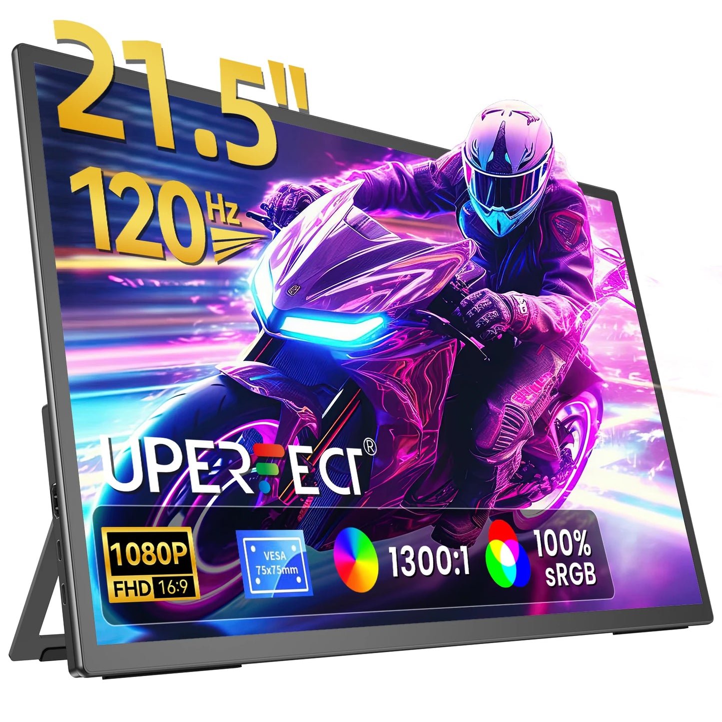 UPERFECT 21.5” 120HZ Portable Monitor Large Gaming Display