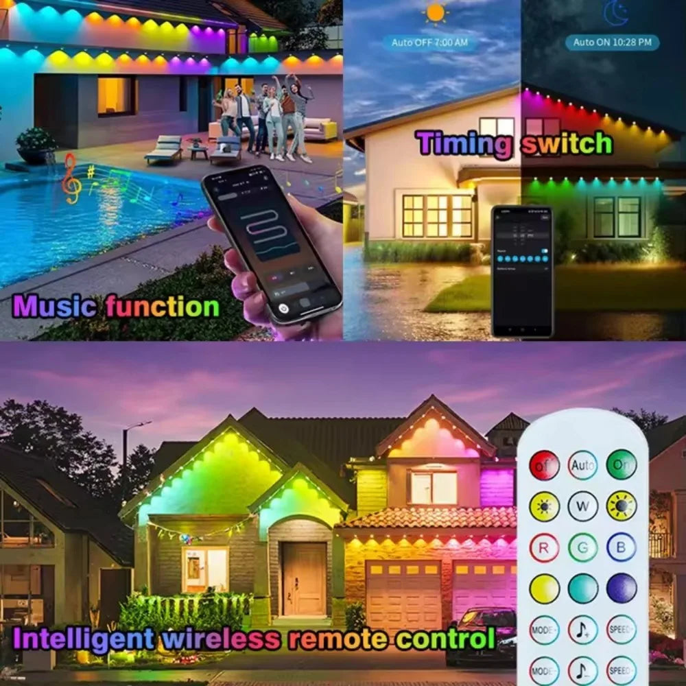 Smart Permanent Outdoor Lights Eaves Lights IP67 Waterproof