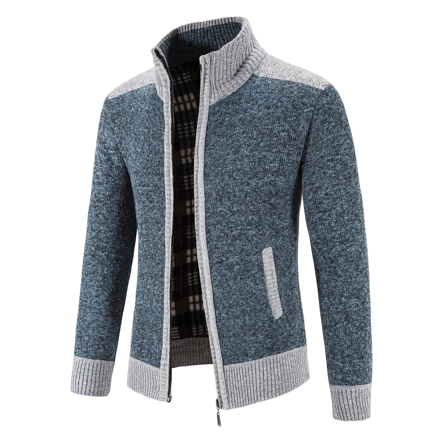 Winter Male Sweater Coat Knit Jumpers Fleece Warm Jacket