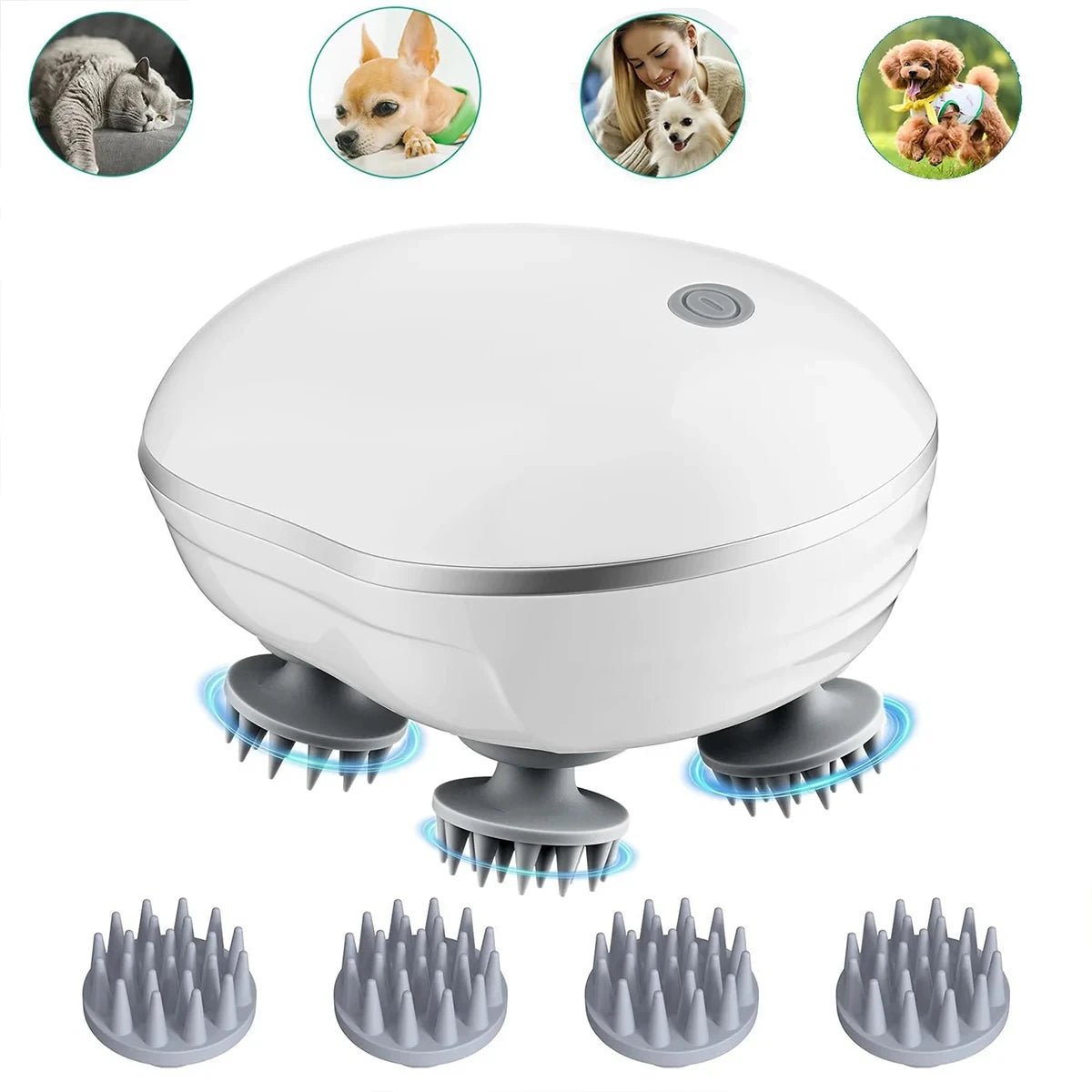 Electric Scalp Massager with Red Light