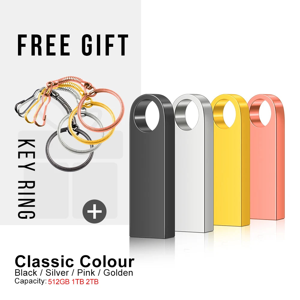 Metal Pen Drive 2TB Cle Usb Flash Drives