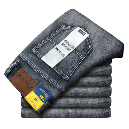While New Business Men's Jeans fleece Casual