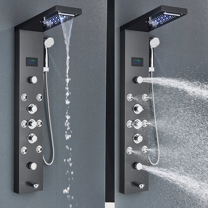 LED Shower Panel Tower System Rain Waterfall