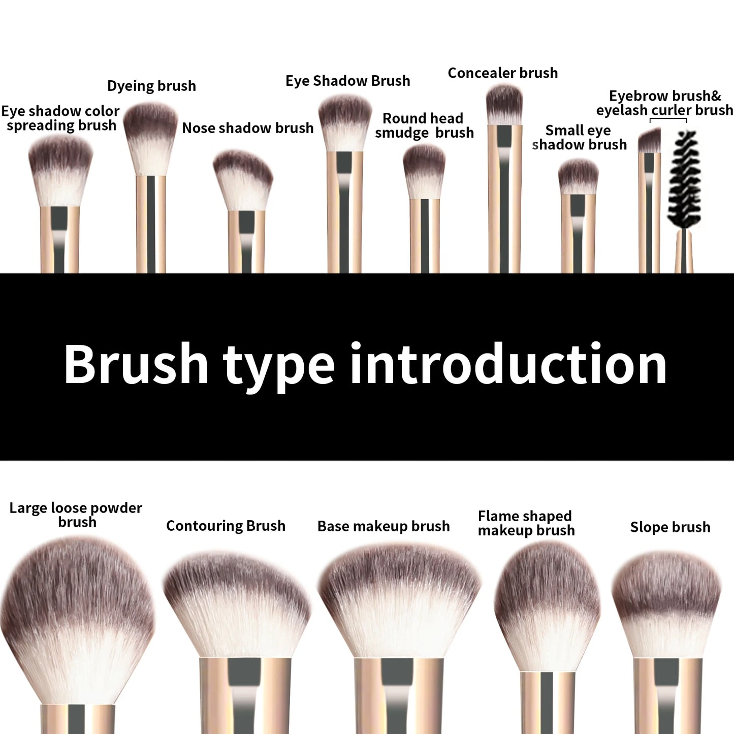 13PCS Makeup Brush Set Foundation Concealer Powder