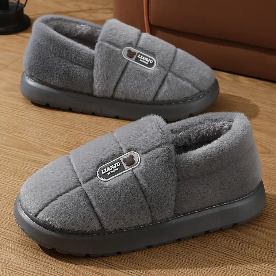 Women's Cotton Slippers Winter Warm Thick Bottom Fleece Slippers