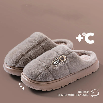 Big Size 50 51 Winter Slippers Women Men Thick