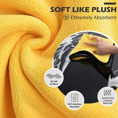 1/2/6pcs Microfiber Cleaning Towel Thicken Soft