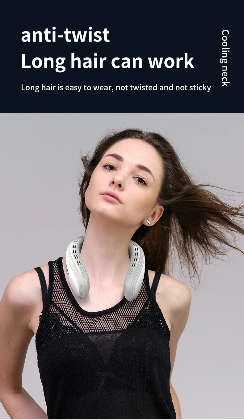 Neck Air Conditioner Cooling  Fan Outdoor Personal Fan Wearable Cooler