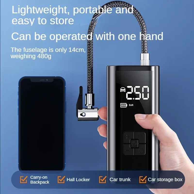 Portable Tire Inflator Rechargeable Electric Inflator