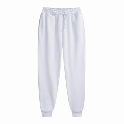 Men Casual Pants Autumn Winter Fleece Sweatpants