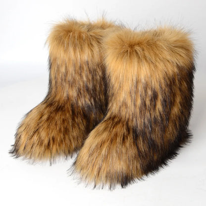 Women's Winter Snow Boots Outdoor Luxury Furry