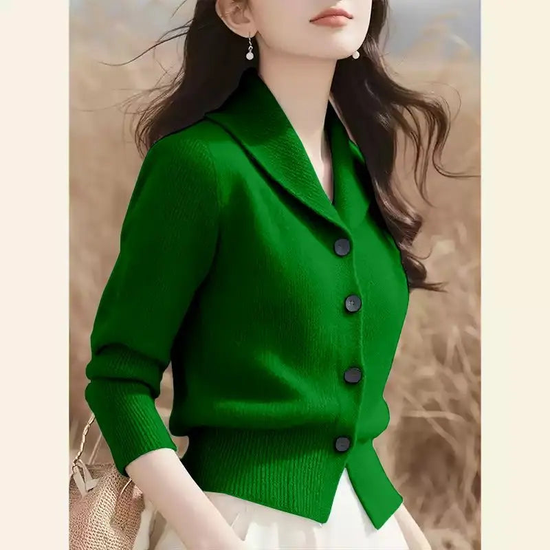 Fashion Minimalist Jacket Long Sleeved New Knitted