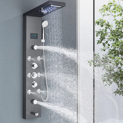 LED Shower Panel Tower System Rain Waterfall
