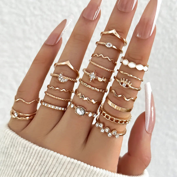 Rings 23Pcs  Knuckle