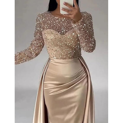 Women's Luxurious Sequins Evening Dress