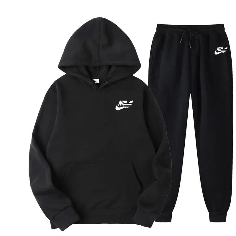 Spring Autumn Men Casual Two Piece Sets Sweatshirts