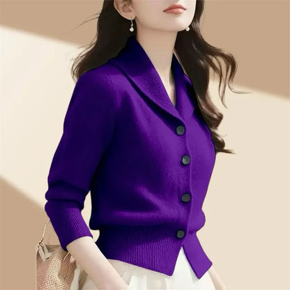 Fashion Minimalist Jacket Long Sleeved New Knitted
