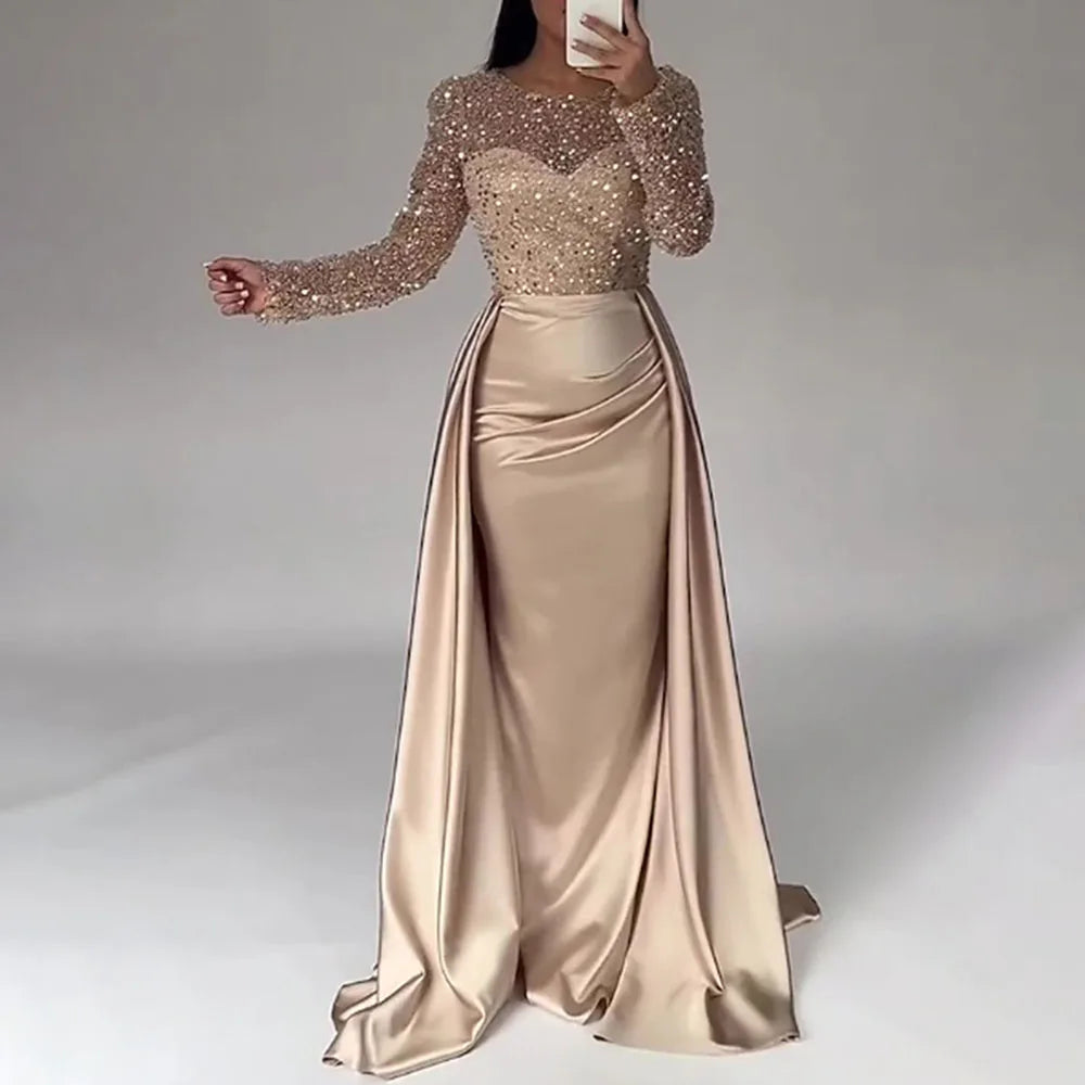 Women's Luxurious Sequins Evening Dress