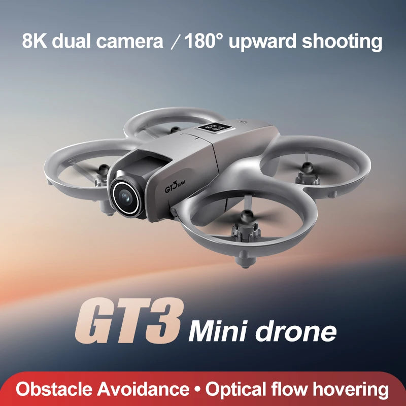 NEW GT3 Mini Foldable Drone With Lights 8k Aerial Photography