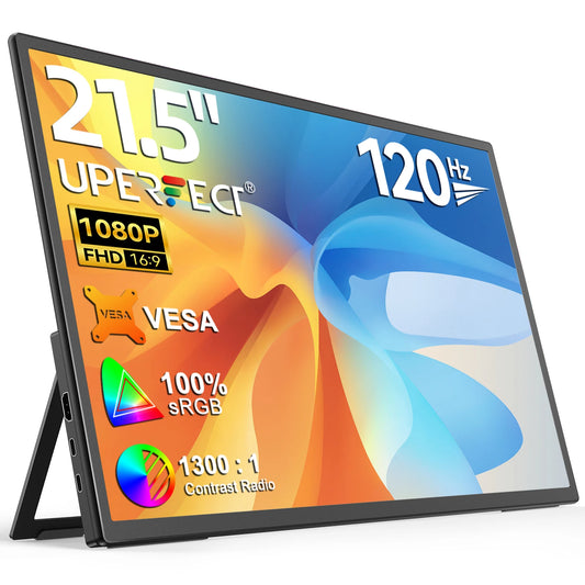 UPERFECT 21.5” 120HZ Portable Monitor Large Gaming Display