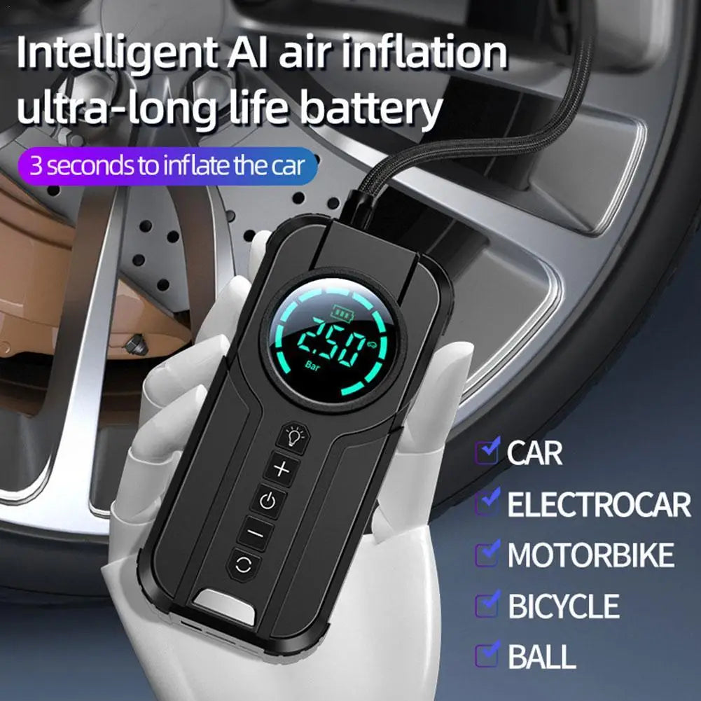 Car Mounted Air Pump Wireless Portable Intelligent Digital Display