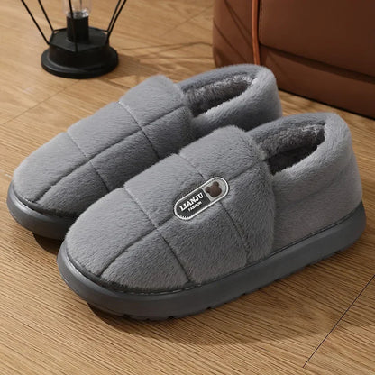 Women's Cotton Slippers Winter Warm Thick Bottom Fleece Slippers