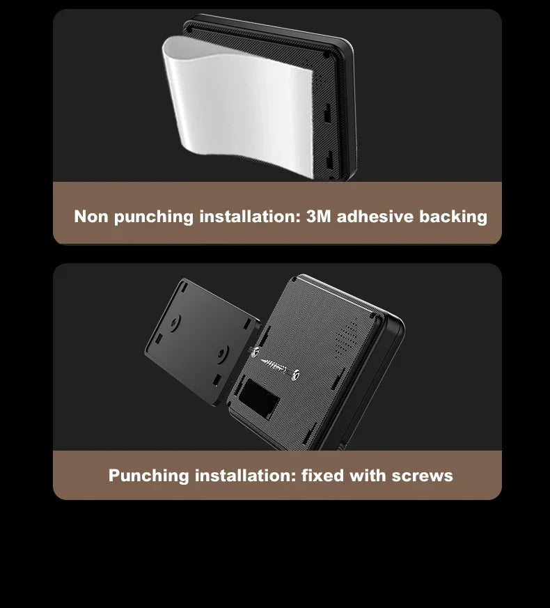4.3'' IPS Screen Video Doorbell 2.4G Wireless Bell Night Vision