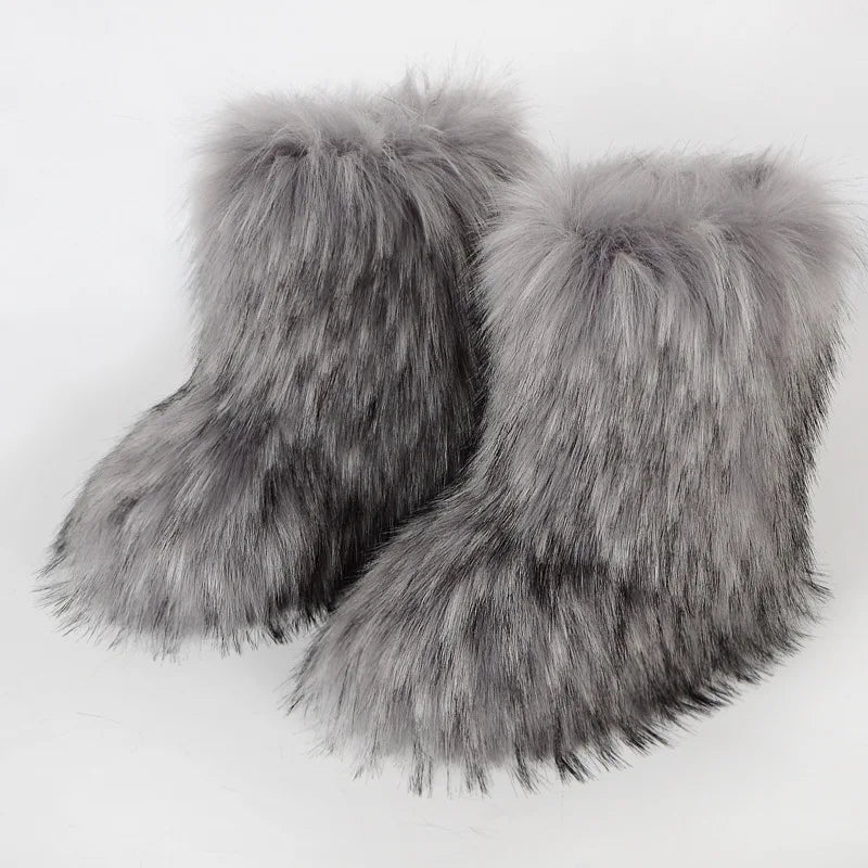 Women's Winter Snow Boots Outdoor Luxury Furry