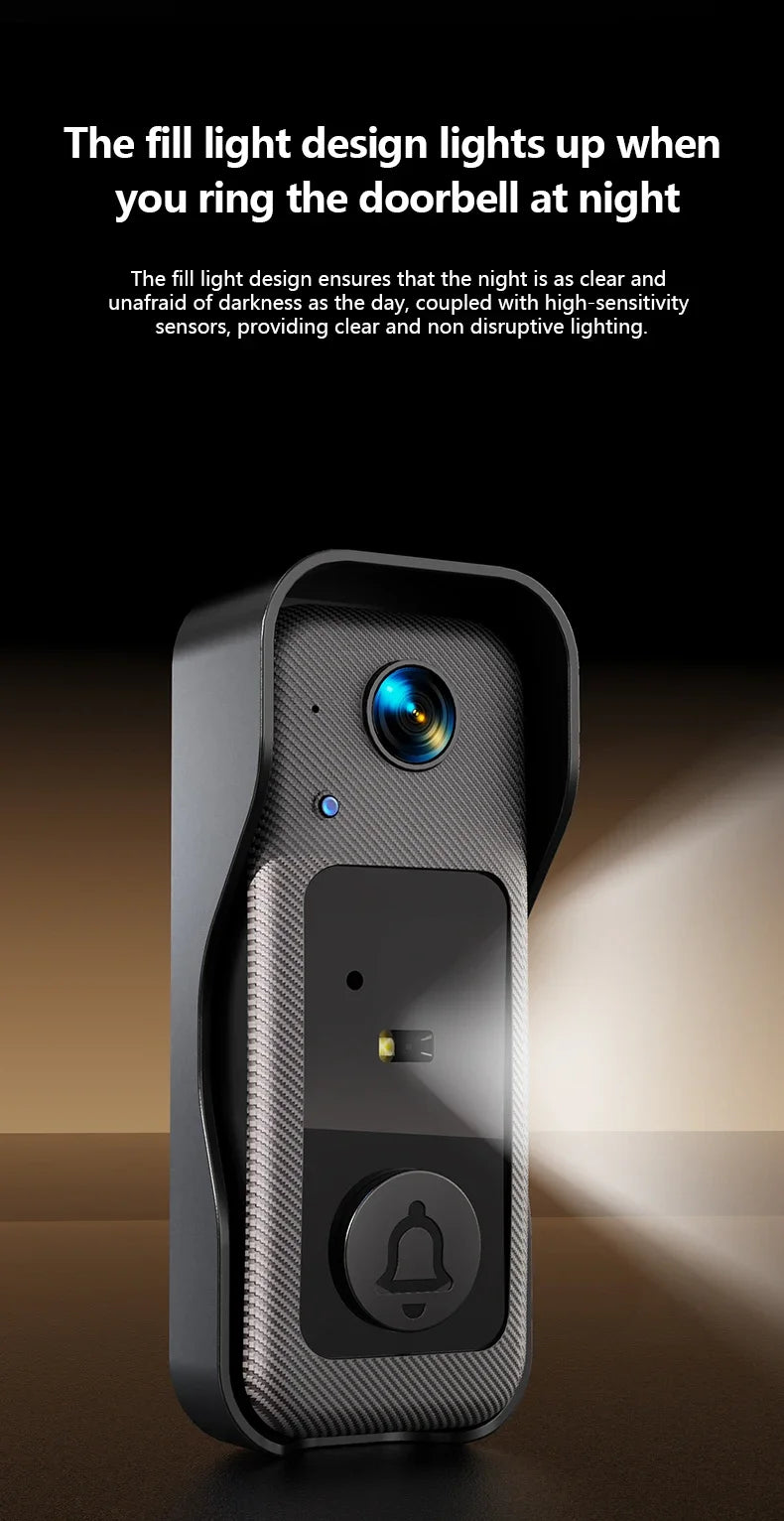 4.3'' IPS Screen Video Doorbell 2.4G Wireless Bell Night Vision