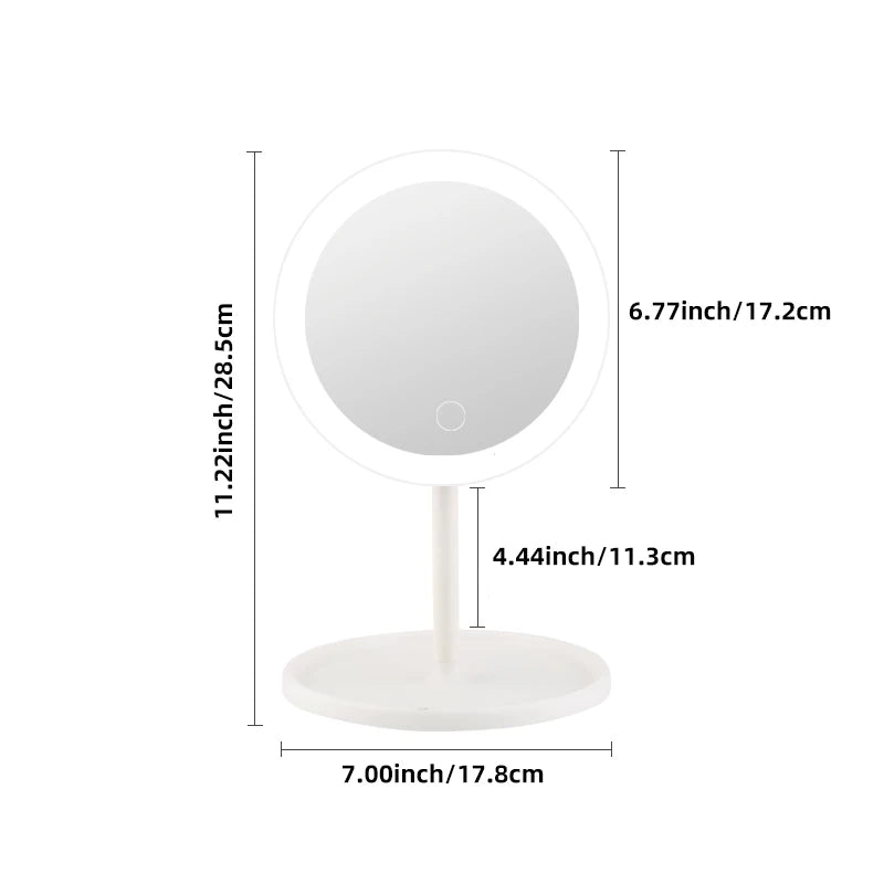LED cosmetic mirror with dimmable